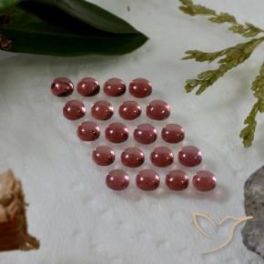 3.33 ctw Red Almandine Garnet Stones, Natural Almandine Garnet in Round Cabochon Shape for Sale