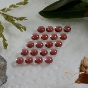 Almandine Garnet Gemstones in 3.1 mm Size for Sale, Almandine Garnet Stones in Dark Red Color