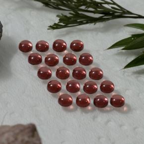 3.64 ctw Red Almandine Garnet Stones, Natural Almandine Garnet in Round Cabochon Shape for Sale