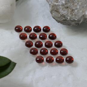 3.45 ctw Red Almandine Garnet Stones, Natural Almandine Garnet in Round Cabochon Shape for Sale