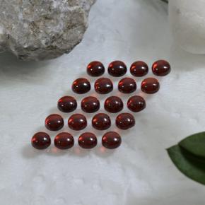 Almandine Garnet Gemstones in 3 mm (calibrated) Size for Sale, Almandine Garnet Stones in Wine Red Color