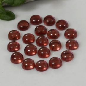 3.75 ctw Red Almandine Garnet Stones, Natural Almandine Garnet in Round Cabochon Shape for Sale