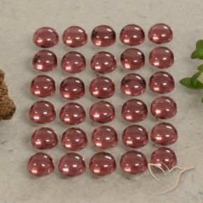 5.38 ctw Red Almandine Garnet Stones, Natural Almandine Garnet in Round Cabochon Shape for Sale