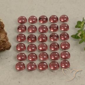 Almandine Garnet Gemstones in 3 mm (calibrated) Size for Sale, Almandine Garnet Stones in Deep Red Color