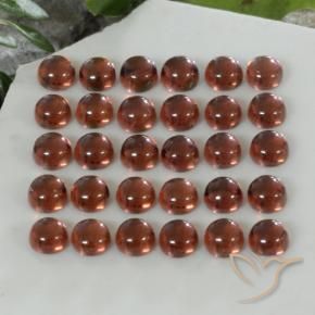 6.04 ctw Red Almandine Garnet Stones, Natural Almandine Garnet in Round Cabochon Shape for Sale