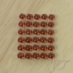 Almandine Garnet Gemstones in 3 mm (calibrated) Size for Sale, Almandine Garnet Stones in Dark Red Color