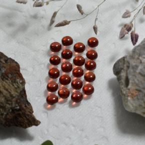 Deep Wine Red Almandine Garnet Gem - 0.2ct Round Cabochon (ID: 467852)