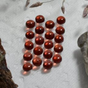 3.39 ctw Red Almandine Garnet Stones, Natural Almandine Garnet in Round Cabochon Shape for Sale