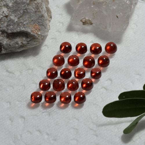 Deep Wine Red Almandine Garnet Gem - 0.2ct Round Cabochon (ID: 467853)