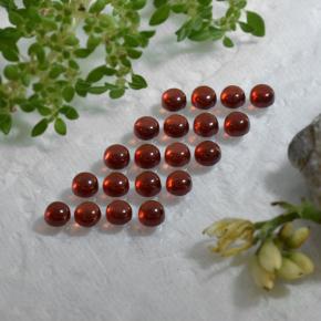 Deep Red Almandine Garnet Gem - 0.2ct Round Cabochon (ID: 467855)