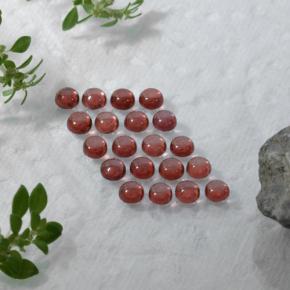 3.24 ctw Red Almandine Garnet Stones, Natural Almandine Garnet in Round Cabochon Shape for Sale