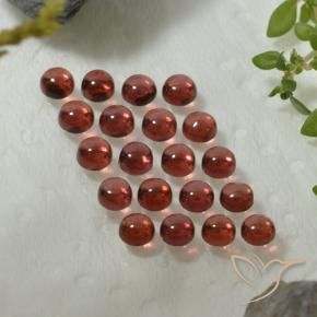 3.99 ctw Red Almandine Garnet Stones, Natural Almandine Garnet in Round Cabochon Shape for Sale