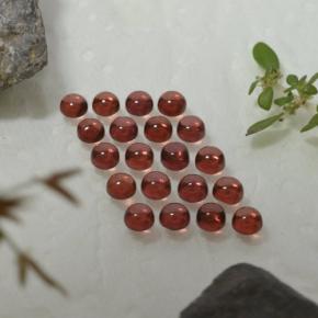 4.32 ctw Red Almandine Garnet Stones, Natural Almandine Garnet in Round Cabochon Shape for Sale