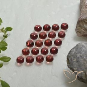 Almandine Garnet Gemstones in 3 mm (calibrated) Size for Sale, Almandine Garnet Stones in Deep Wine Red Color