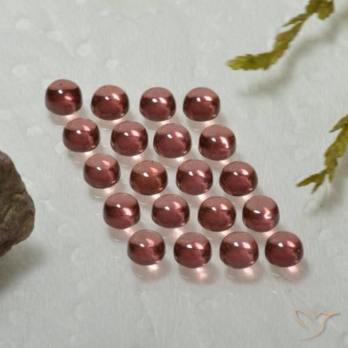 4.10 ctw Red Almandine Garnet Stones, Natural Almandine Garnet in Round Cabochon Shape for Sale