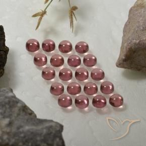 3.84 ctw Red Almandine Garnet Stones, Natural Almandine Garnet in Round Cabochon Shape for Sale
