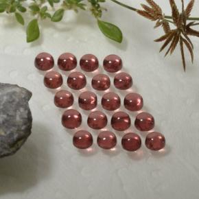 4.00 ctw Red Almandine Garnet Stones, Natural Almandine Garnet in Round Cabochon Shape for Sale
