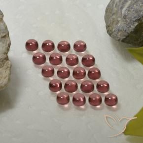 3.48 ctw Red Almandine Garnet Stones, Natural Almandine Garnet in Round Cabochon Shape for Sale