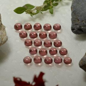 3.82 ctw Red Almandine Garnet Stones, Natural Almandine Garnet in Round Cabochon Shape for Sale
