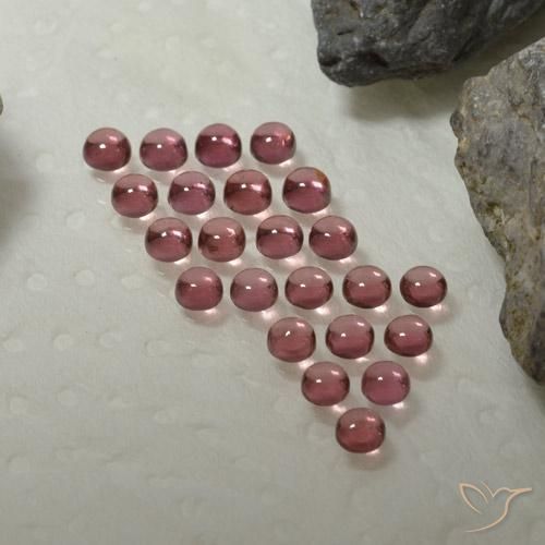 4.20 ctw Red Almandine Garnet Stones, Natural Almandine Garnet in Round Cabochon Shape for Sale