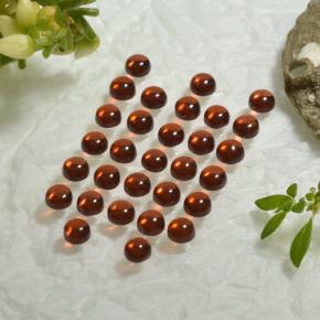 Темно-красный Гранат Альмандин Камень - 0.2ct Круглый Кабошон (ID: 467874)