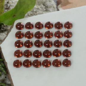 Dark Red Almandine Garnet Gem - 0.2ct Round Cabochon (ID: 467877)