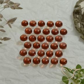 Almandine Garnet Gemstones in 3 mm (calibrated) Size for Sale, Almandine Garnet Stones in Deep Rose Red Color
