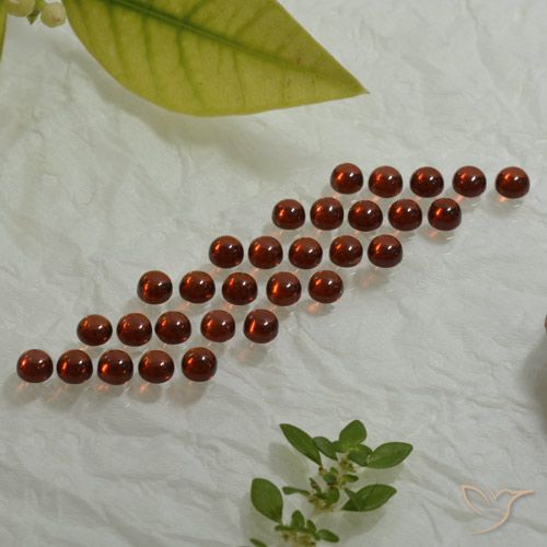 5.96 ct Round Almandine Garnet, 3.2 mm From Madagascar, Photo A