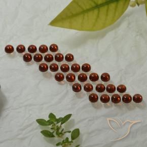 5.96 ctw Red Almandine Garnet Stones, Natural Almandine Garnet in Round Cabochon Shape for Sale