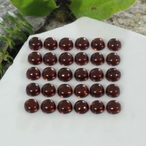 Almandine Garnet Gemstones in 3.1 mm Size for Sale, Almandine Garnet Stones in Sangria Red Color