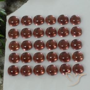 5.69 ctw Red Almandine Garnet Stones, Natural Almandine Garnet in Round Cabochon Shape for Sale