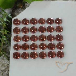 Almandine Garnet Gemstones in 3 mm (calibrated) Size for Sale, Almandine Garnet Stones in Deep Red Color