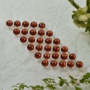 5.91 ctw Red Almandine Garnet Stones, Natural Almandine Garnet in Round Cabochon Shape for Sale