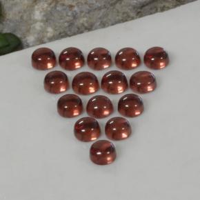 Dark Red Almandine Garnet Gem - 0.2ct Round Cabochon (ID: 467895)