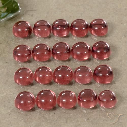 4.15 ctw Red Almandine Garnet Stones, Natural Almandine Garnet in Round Cabochon Shape for Sale