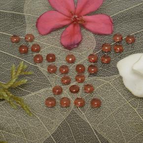 Almandine Garnet Gemstones in 3 mm (calibrated) Size for Sale, Almandine Garnet Stones in Medium-Dark Red Color