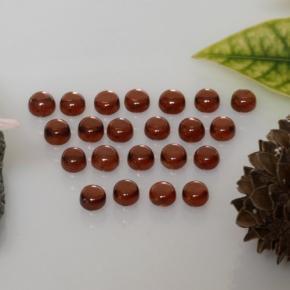 4.46 ctw Red Almandine Garnet Stones, Natural Almandine Garnet in Round Cabochon Shape for Sale