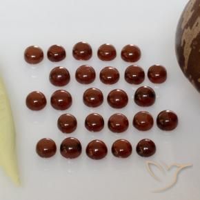 5.22 ctw Red Almandine Garnet Stones, Natural Almandine Garnet in Round Cabochon Shape for Sale