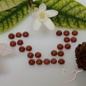 4.44 ctw Red Almandine Garnet Stones, Natural Almandine Garnet in Round Cabochon Shape for Sale