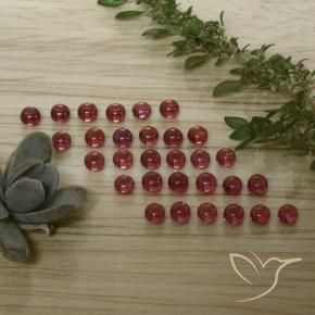 4.83 ctw Red Almandine Garnet Stones, Natural Almandine Garnet in Round Cabochon Shape for Sale