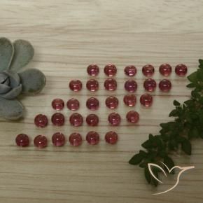 Almandine Garnet Gemstones in 3 mm (calibrated) Size for Sale, Almandine Garnet Stones in Medium Red Color
