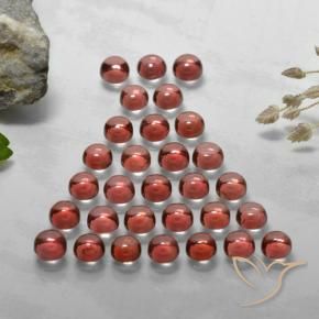 Almandine Garnet Gemstones in 3.2 mm Size for Sale, Almandine Garnet Stones in Deep Red Color