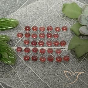 5.95 ctw Red Almandine Garnet Stones, Natural Almandine Garnet in Round Cabochon Shape for Sale