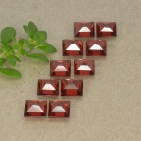 Almandine Garnet Gemstones in 4 x 4 mm (calibrated) Size for Sale, Almandine Garnet Stones in Scarlet Red Color