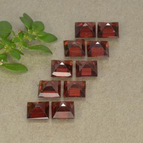 Almandine Garnet Gemstones in 4 x 4 mm (calibrated) Size for Sale, Almandine Garnet Stones in Bright Red Color
