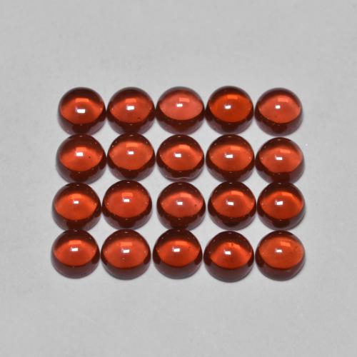 Medium Red Гранат Альмандин Камень - 0.2ct Круглый Кабошон (ID: 590917)