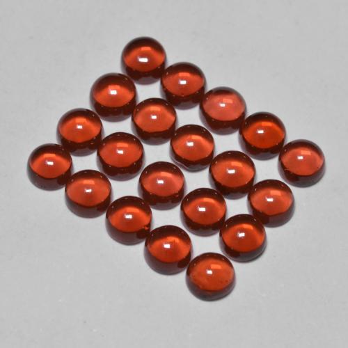3.94 ctw Red Almandine Garnet Stones, Natural Almandine Garnet in Round Cabochon Shape for Sale