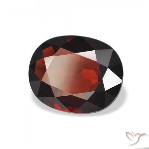 2.85 ct Red Almandine Garnet Stone, Natural Almandine Garnet in Oval Facet Shape for Sale
