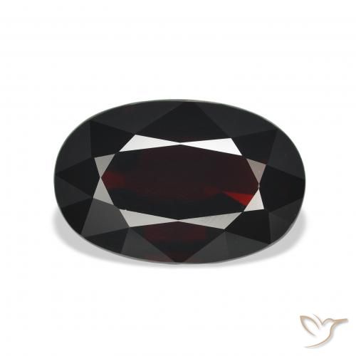11.55ct Natural Blackish Red Almandine Garnet, Oval, VVS-VS