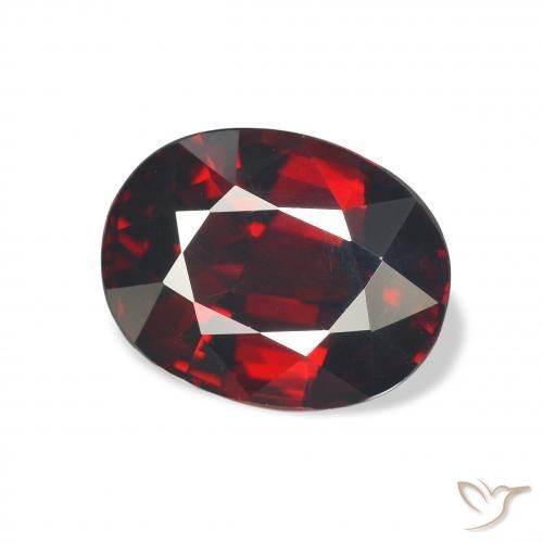 5.77 ct Red Almandine Garnet Stone, Natural Almandine Garnet in Oval Facet Shape for Sale